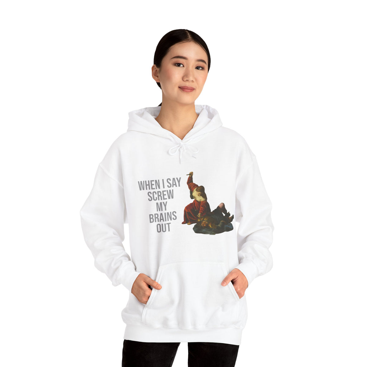 Hooded Sweatshirt- Jael and Sisera by Alessandro Turchi (Front)