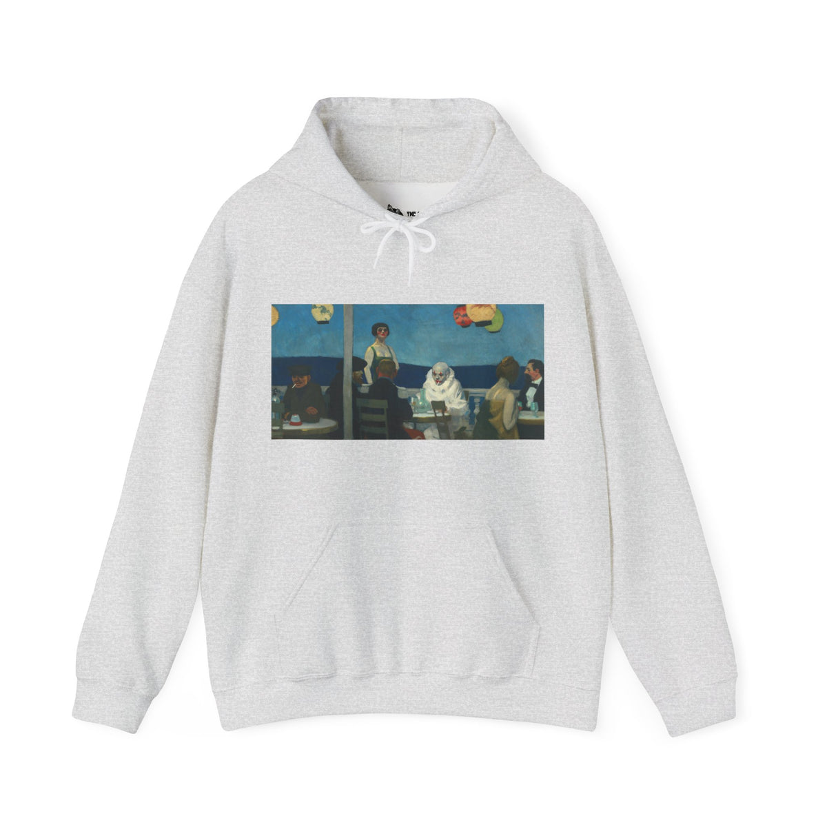 Hooded Sweatshirt - Soir Bleu By Edward Hopper (1914)