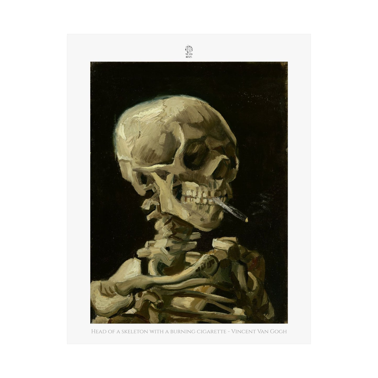 Head of a Skeleton with a Burning Cigarette by Vincent Van Gogh (1886)