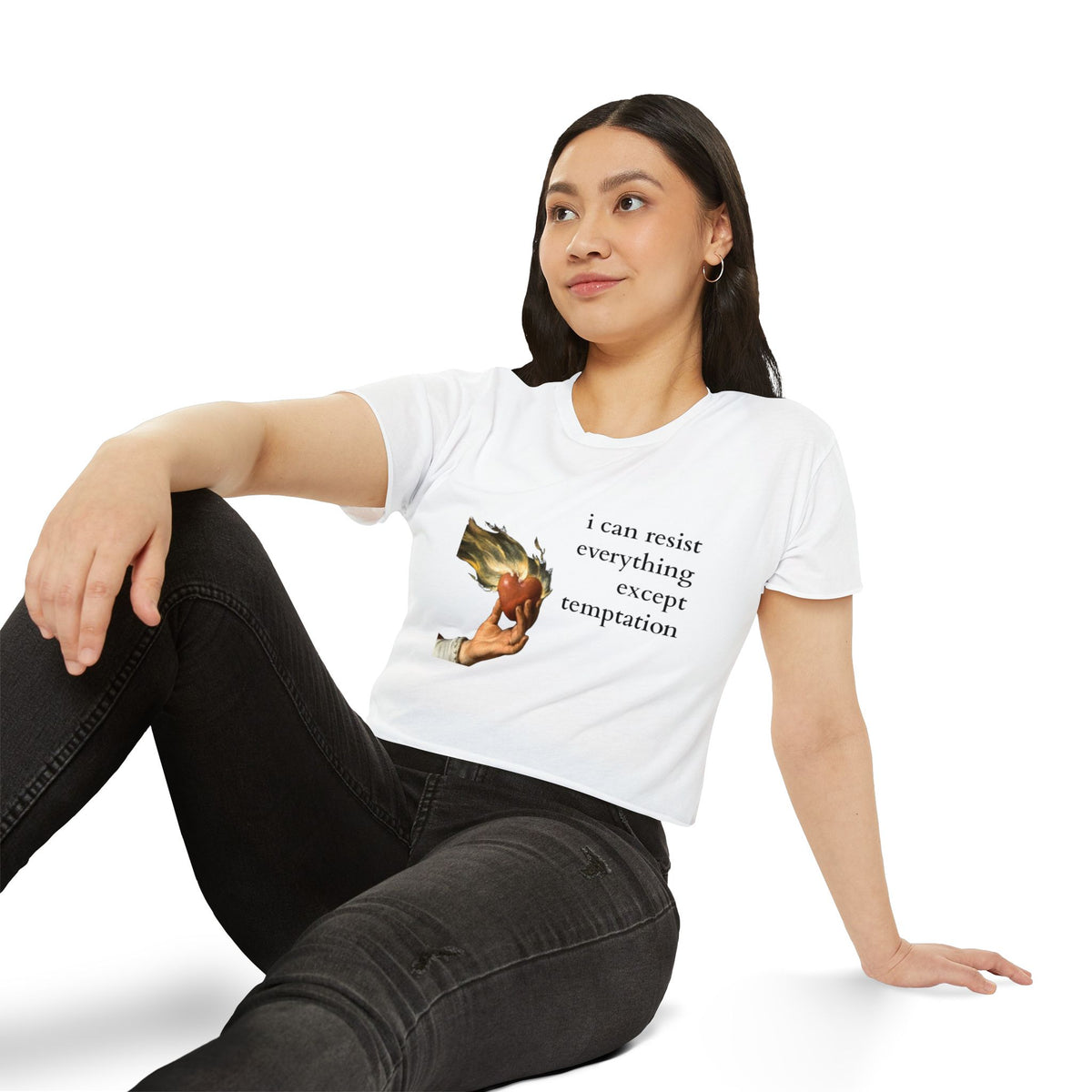 The Flaming Heart Oscar Wilde Crop Top