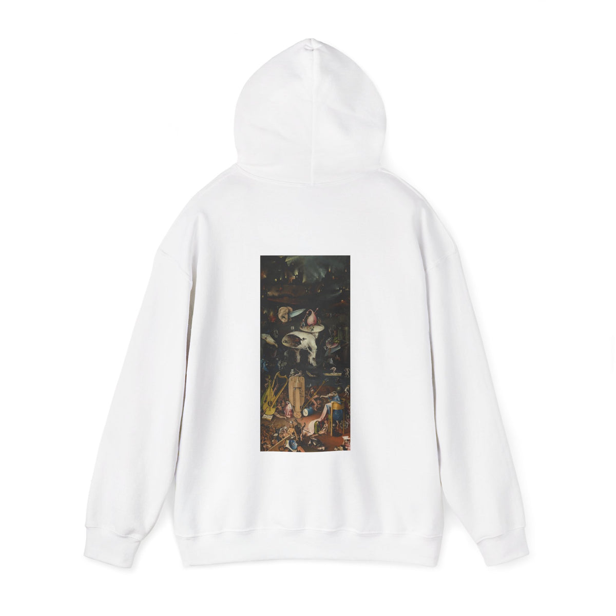 Hooded Sweatshirt- Garden of Earthly Delights (Hell panel) by Hieronymus Bosch (Front+Back)