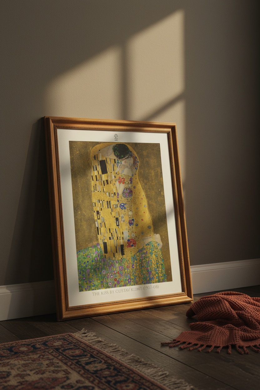 The Kiss by Gustav Klimt (1907-08)
