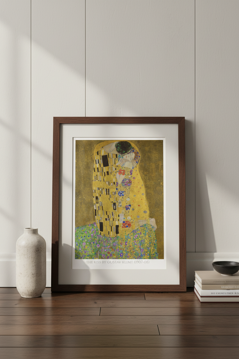 The Kiss by Gustav Klimt (1907-08)