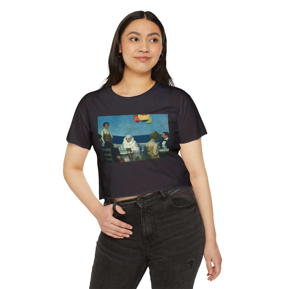Soir Bleu by Edward Hopper Crop Top