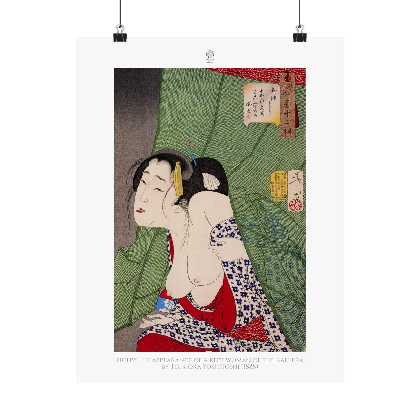 Itchy: The appearance of a kept woman of the Kaei era by Tsukioka Yoshitoshi (1888)