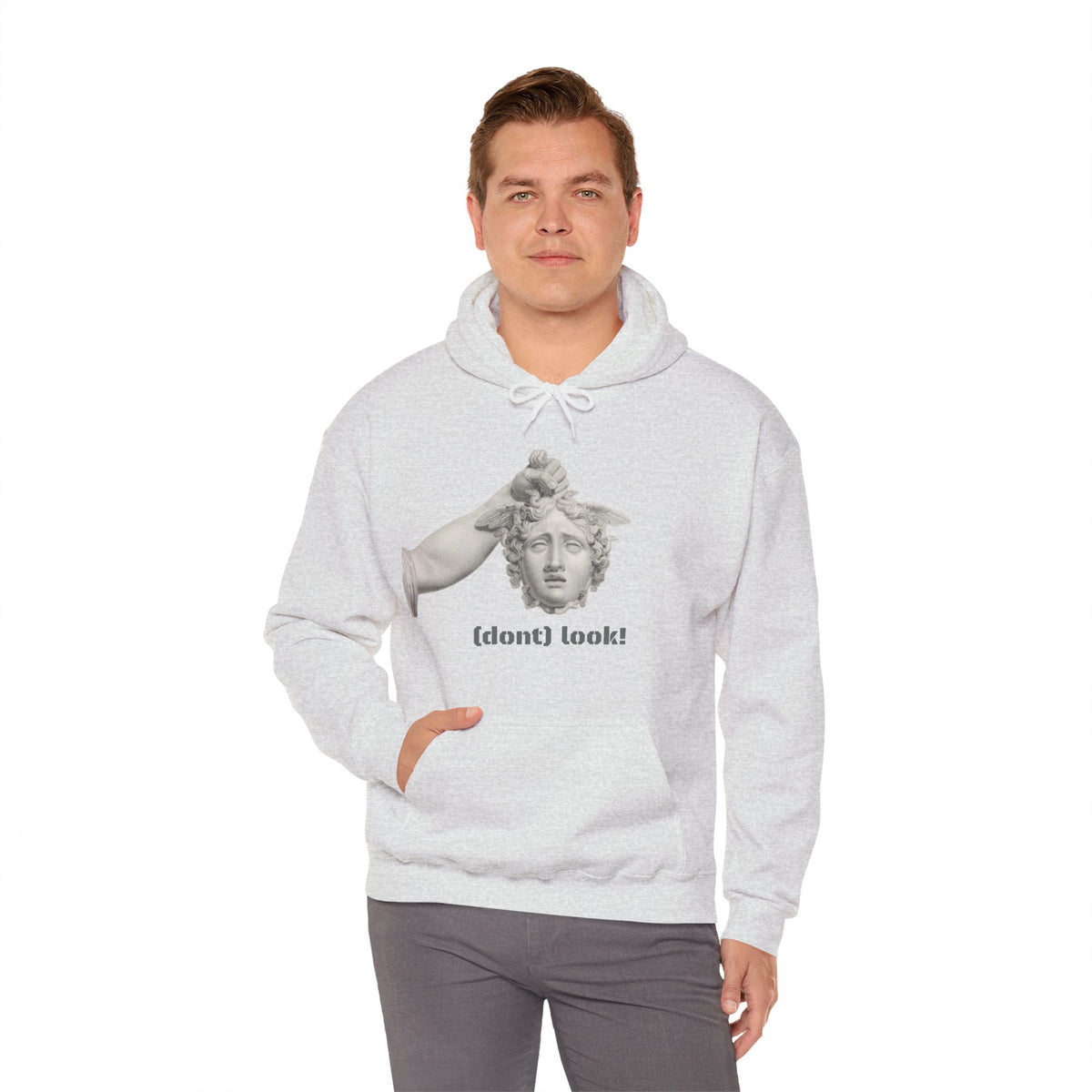 Hooded Sweatshirt - Perseus Triumphant by Domenico Marchetti  (Front+Back)
