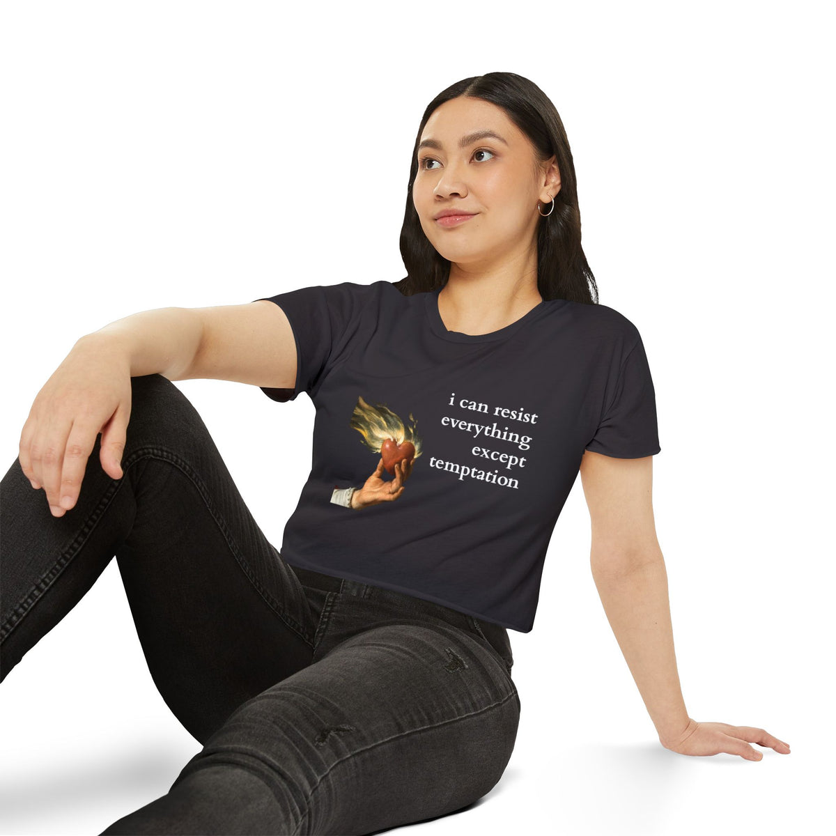 The Flaming Heart Oscar Wilde Crop Top
