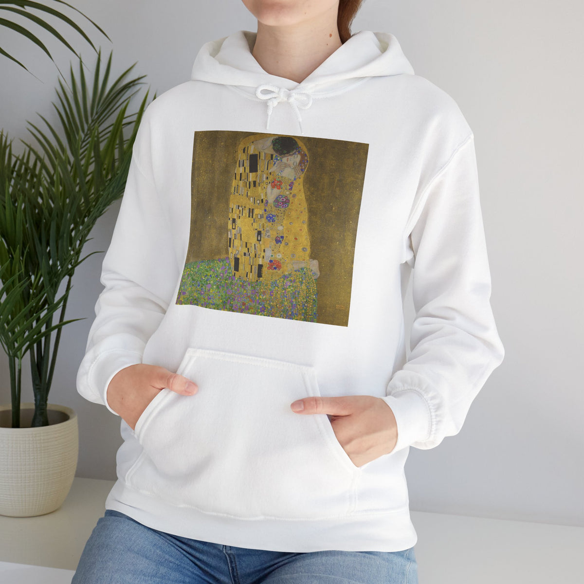 Hooded Sweatshirt - The Kiss by Gustav Klimt