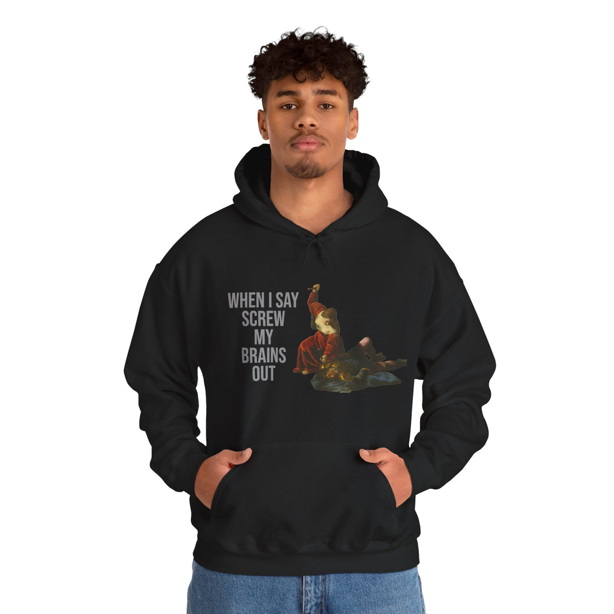 Hooded Sweatshirt- Jael and Sisera by Alessandro Turchi (Front)