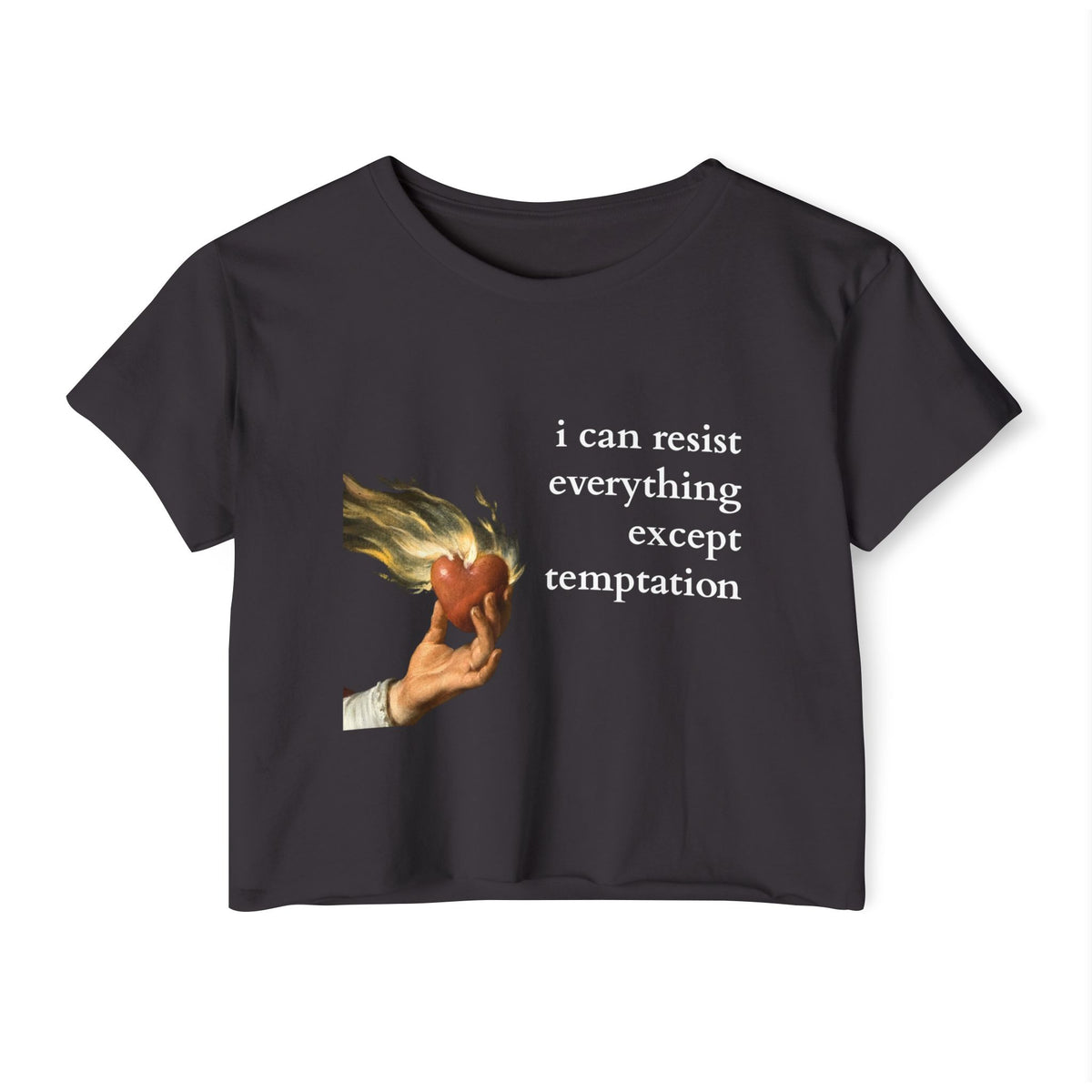 The Flaming Heart Oscar Wilde Crop Top