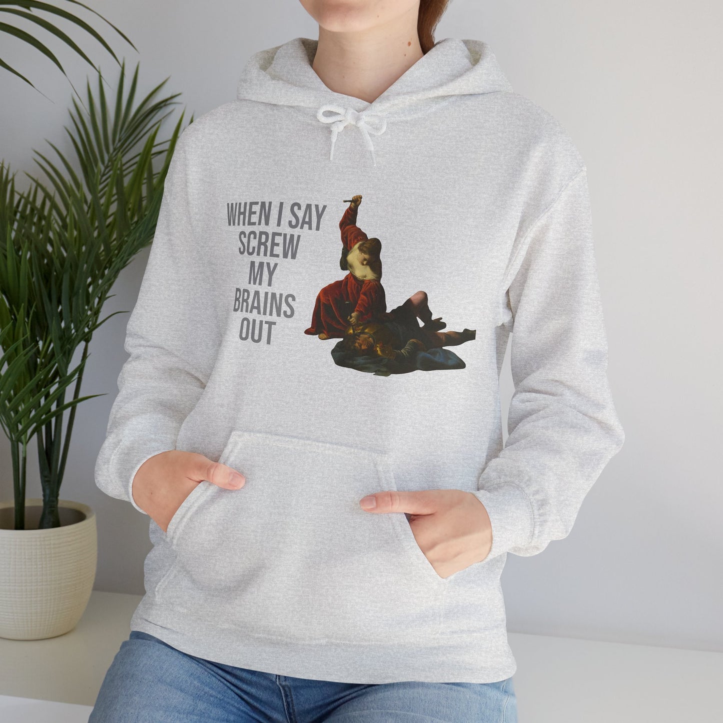 Hooded Sweatshirt- Jael and Sisera by Alessandro Turchi (Front)