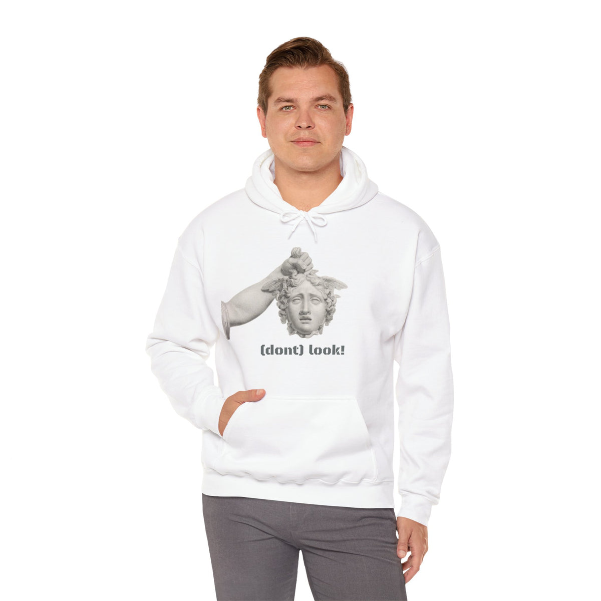 Hooded Sweatshirt - Perseus Triumphant by Domenico Marchetti  (Front+Back)