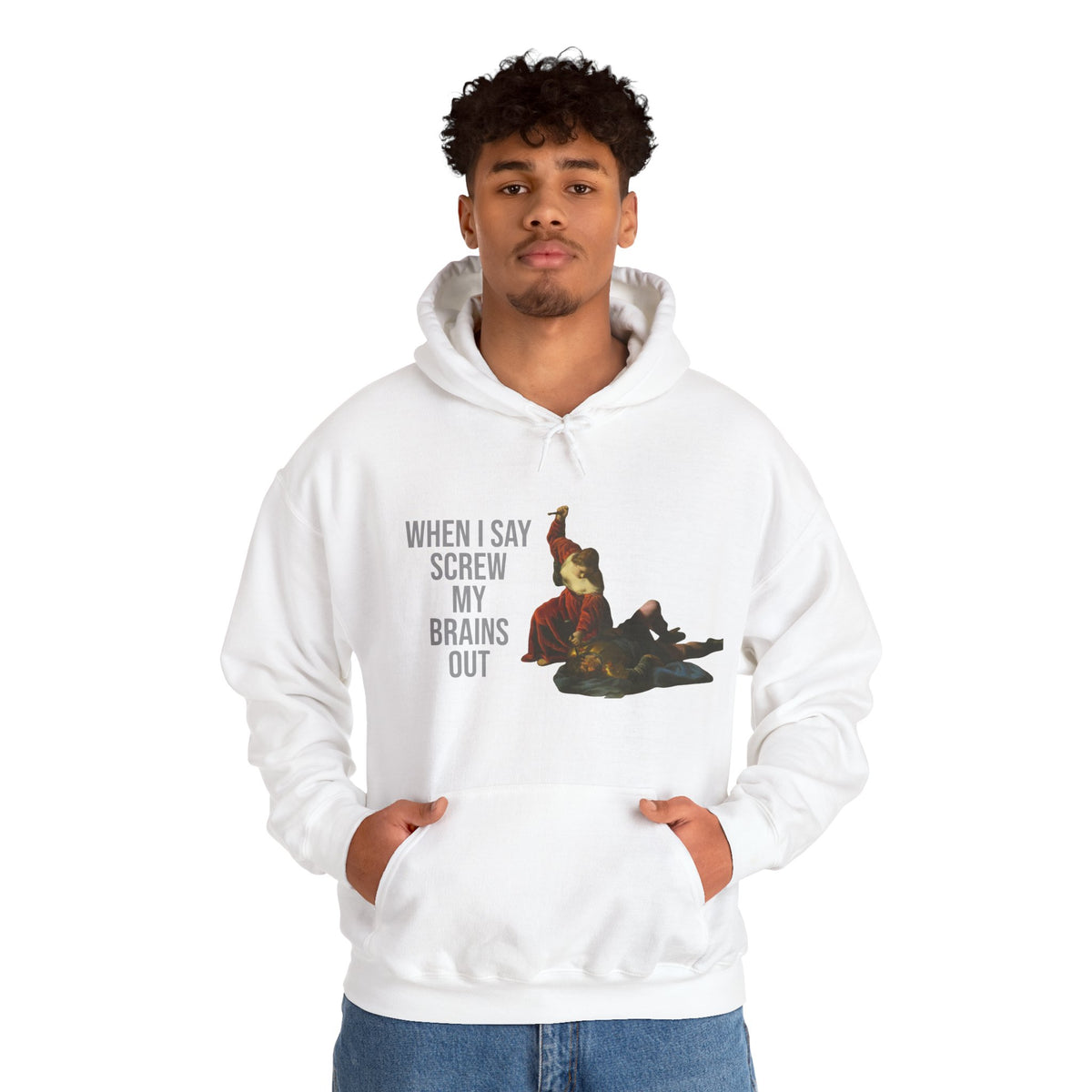 Hooded Sweatshirt- Jael and Sisera by Alessandro Turchi (Front)