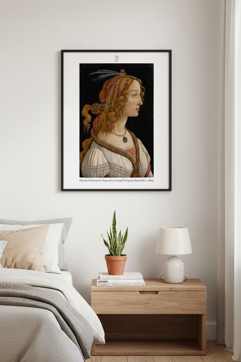 Portrait of Simonetta Vespucci as Nymph by Sandro Botticelli (c.1480)