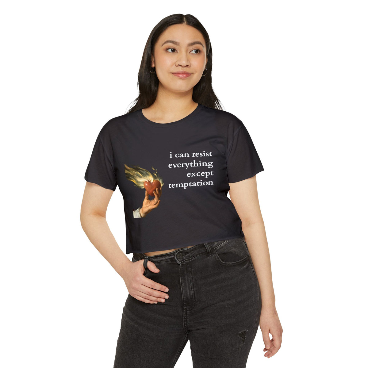 The Flaming Heart Oscar Wilde Crop Top