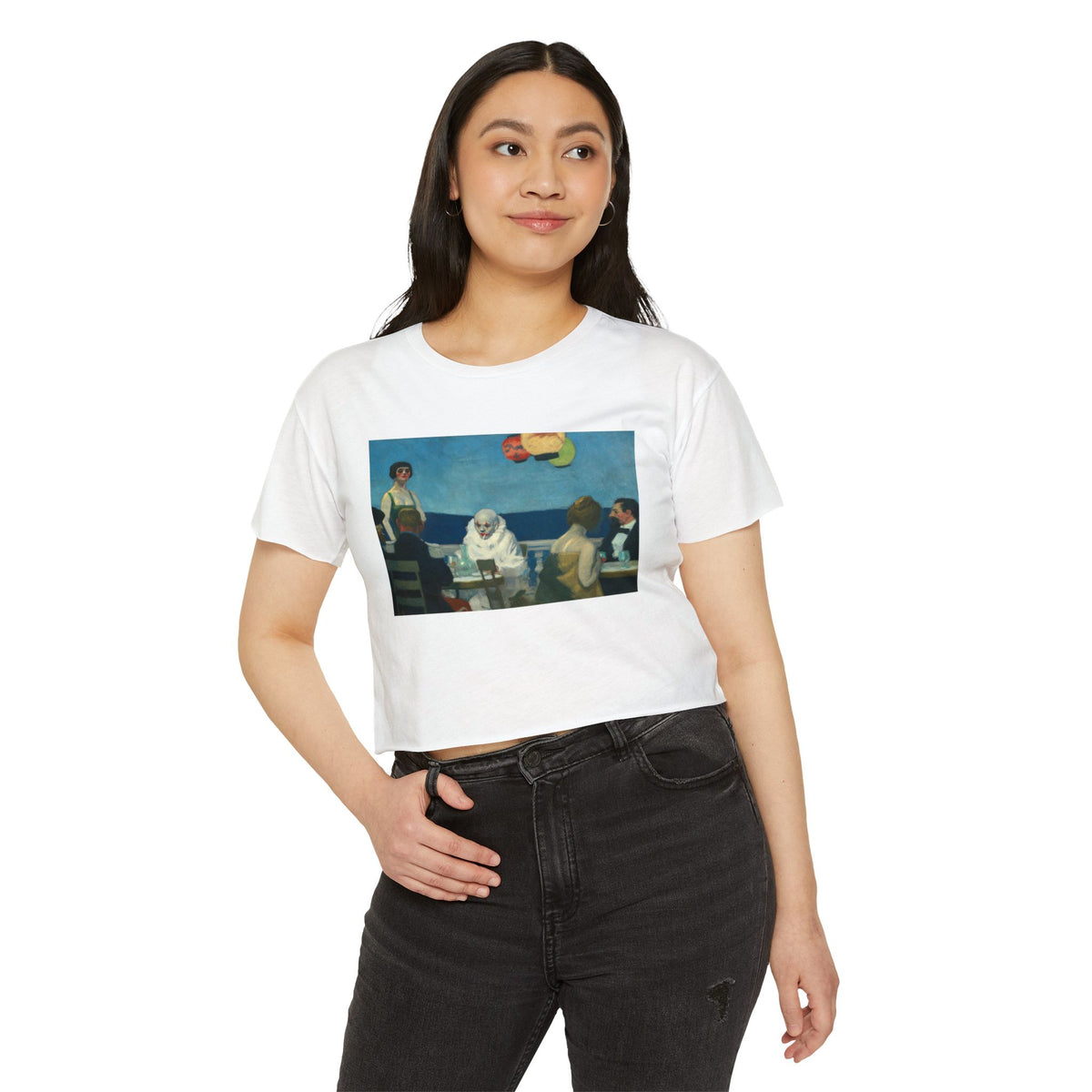 Soir Bleu by Edward Hopper Crop Top