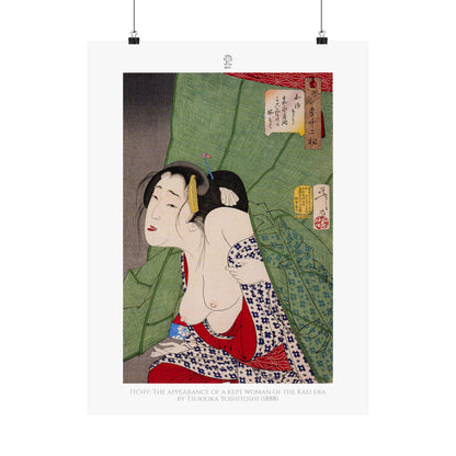 Itchy: The appearance of a kept woman of the Kaei era by Tsukioka Yoshitoshi (1888)
