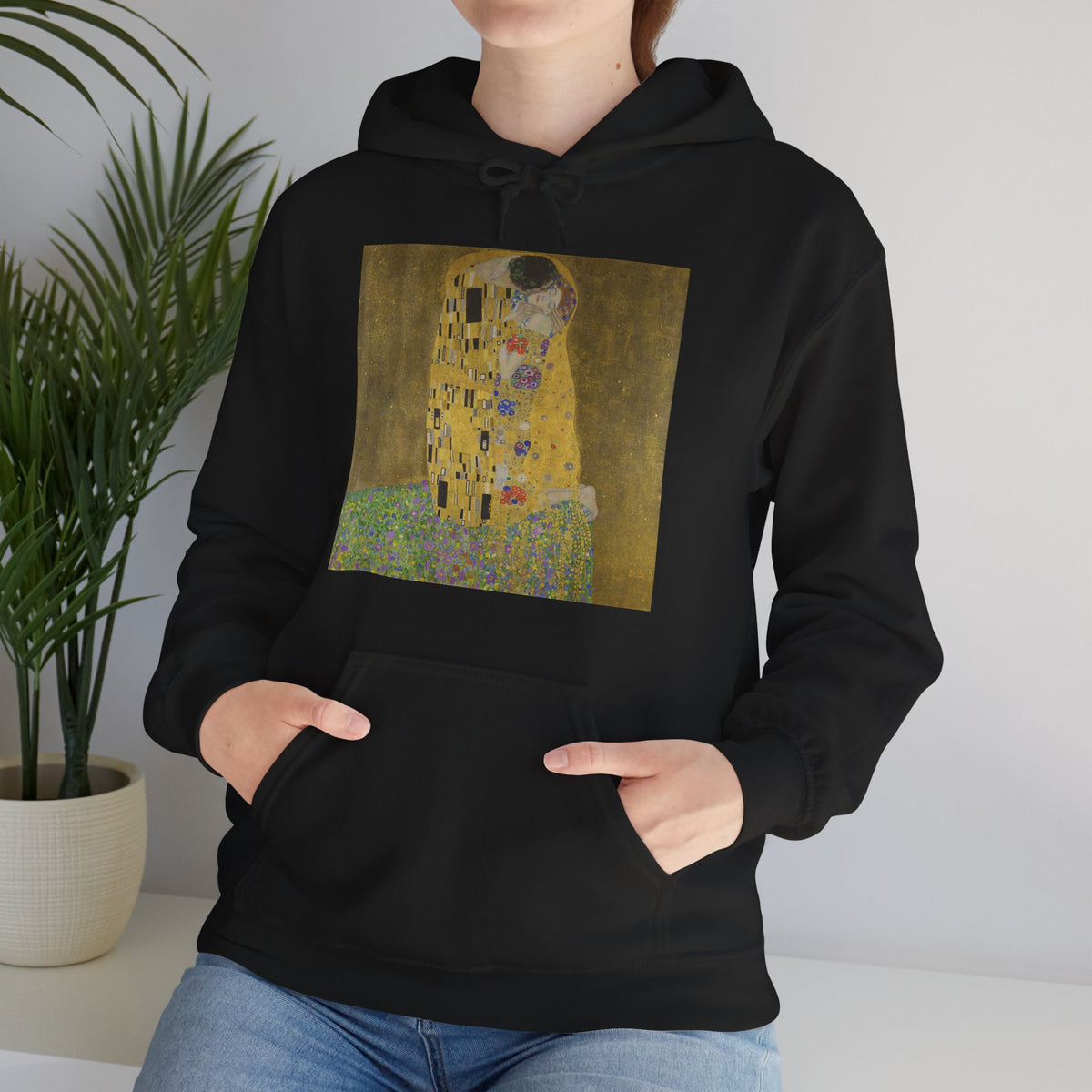 Hooded Sweatshirt - The Kiss by Gustav Klimt