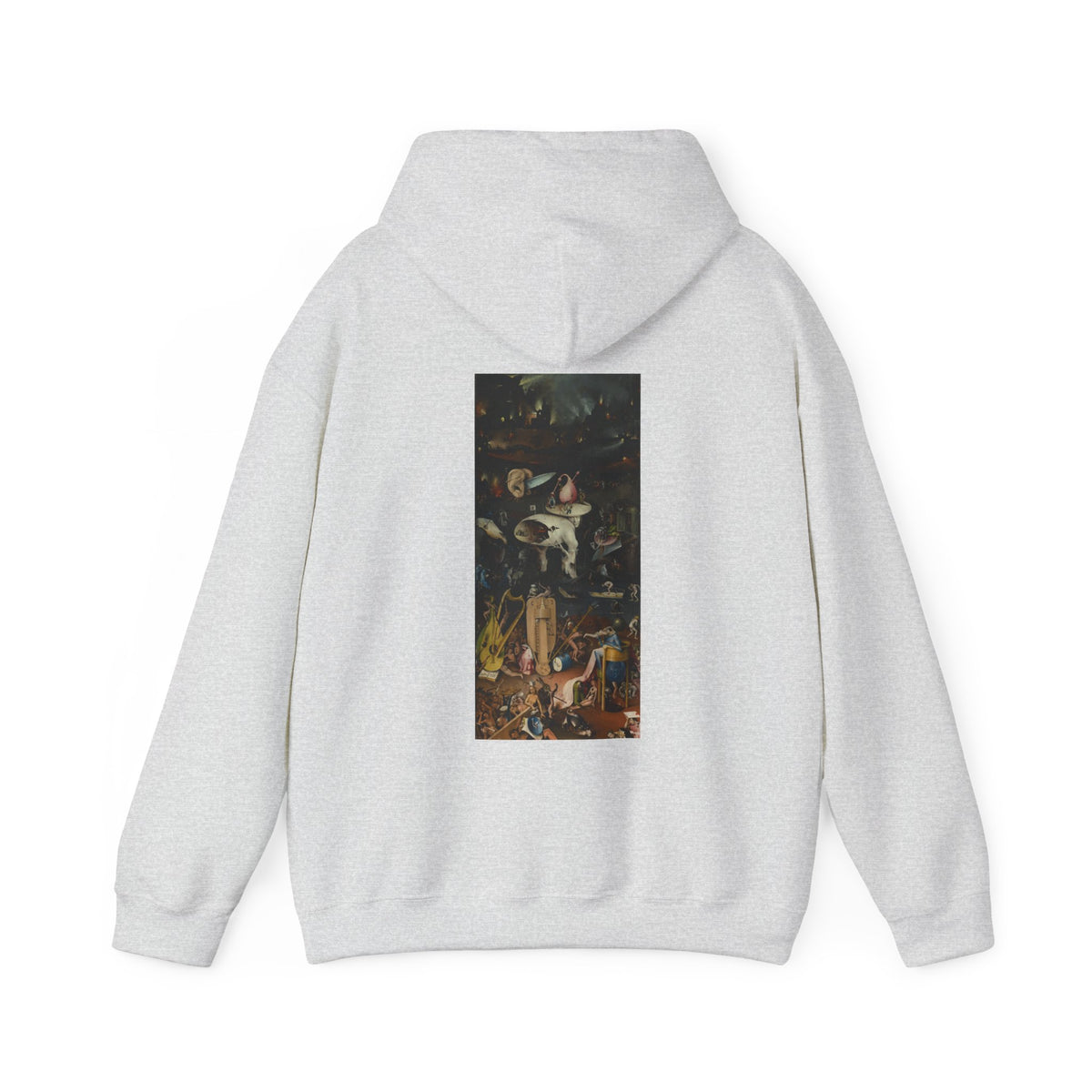 Hooded Sweatshirt- Garden of Earthly Delights (Hell panel) by Hieronymus Bosch (Front+Back)