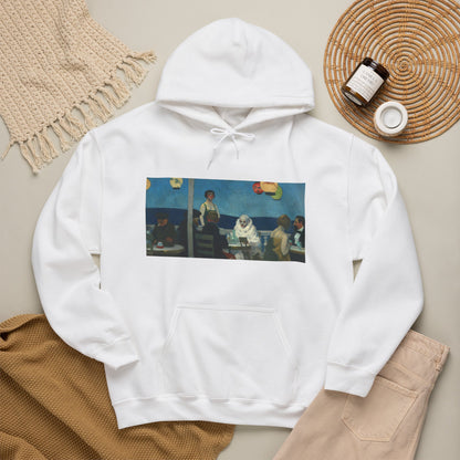 Hooded Sweatshirt - Soir Bleu By Edward Hopper (1914)