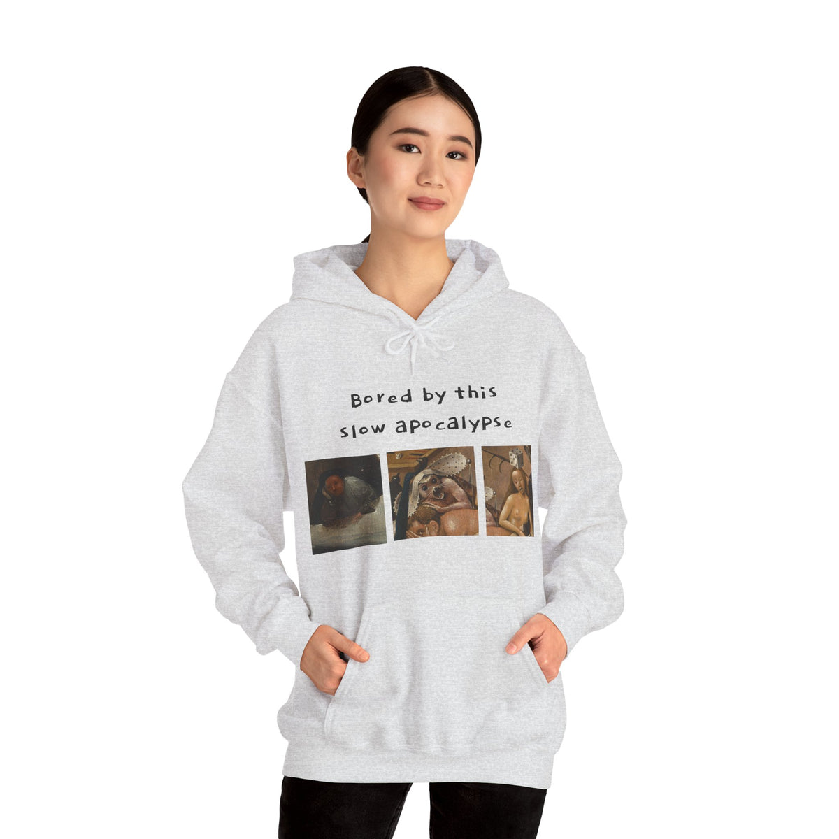 Hooded Sweatshirt- Garden of Earthly Delights (Hell panel) by Hieronymus Bosch (Front+Back)