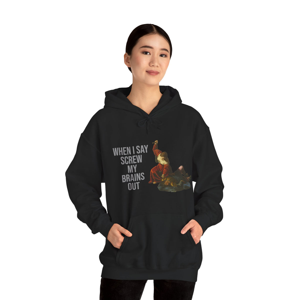 Hooded Sweatshirt- Jael and Sisera by Alessandro Turchi (Front)