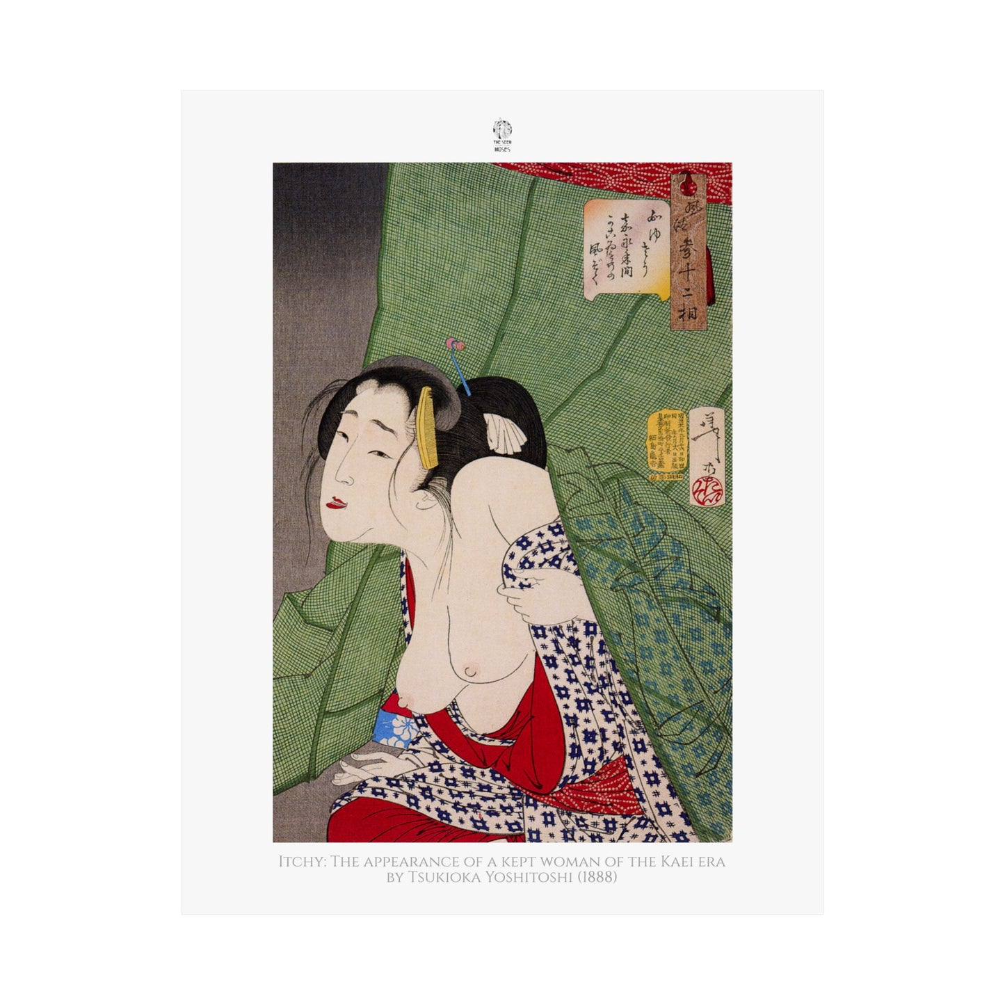 Itchy: The appearance of a kept woman of the Kaei era by Tsukioka Yoshitoshi (1888)