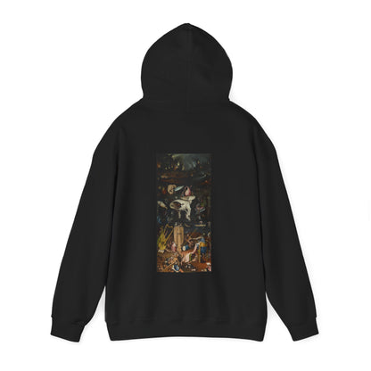 Hooded Sweatshirt- Garden of Earthly Delights (Hell panel) by Hieronymus Bosch (Front+Back)
