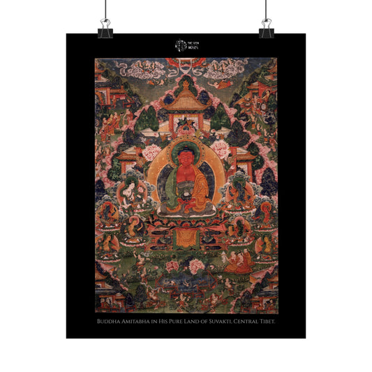 Buddha Amitabha in His Pure Land of Suvakti, Central Tibet.