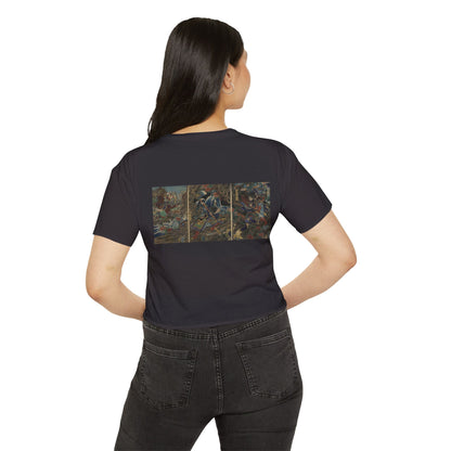 Playful Demon Japanese Art Crop Top (Front & Back)