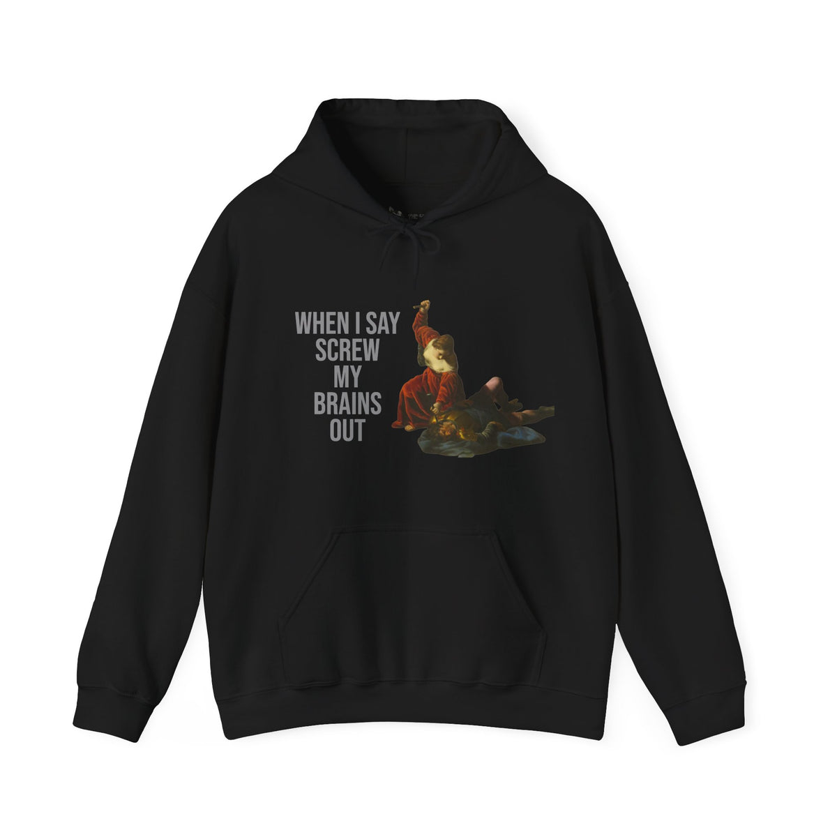Hooded Sweatshirt- Jael and Sisera by Alessandro Turchi (Front)