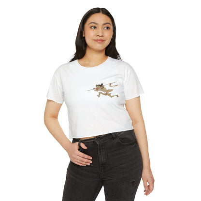 Playful Demon Japanese Art Crop Top (Front & Back)