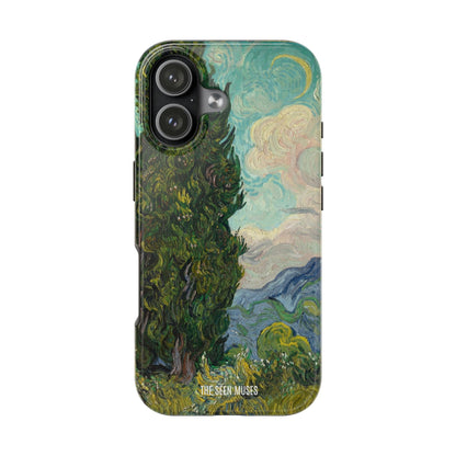 Cypresses by Vincent Van Gogh (1889)