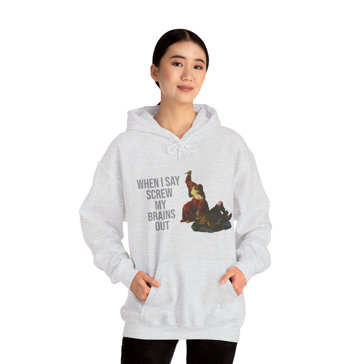 Hooded Sweatshirt- Jael and Sisera by Alessandro Turchi (Front)