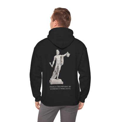 Hooded Sweatshirt - Perseus Triumphant by Domenico Marchetti  (Front+Back)