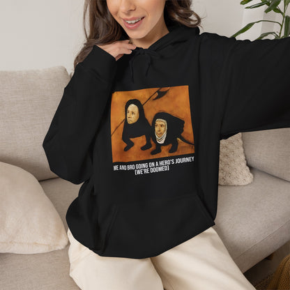 Hooded Sweatshirt -  Hell (Fragment of Last Judgment) by Hieronymus Bosch (Front)