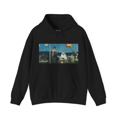 Hooded Sweatshirt - Soir Bleu By Edward Hopper (1914)