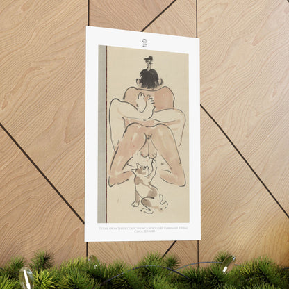 Detail from Three comic shunga scrolls by Kawanabe Kyōsai. Circa 1871–1889