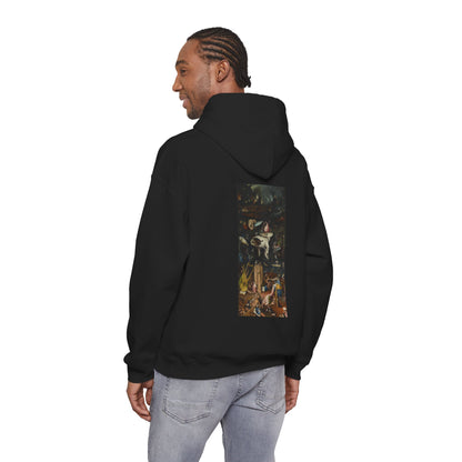 Hooded Sweatshirt- Garden of Earthly Delights (Hell panel) by Hieronymus Bosch (Front+Back)