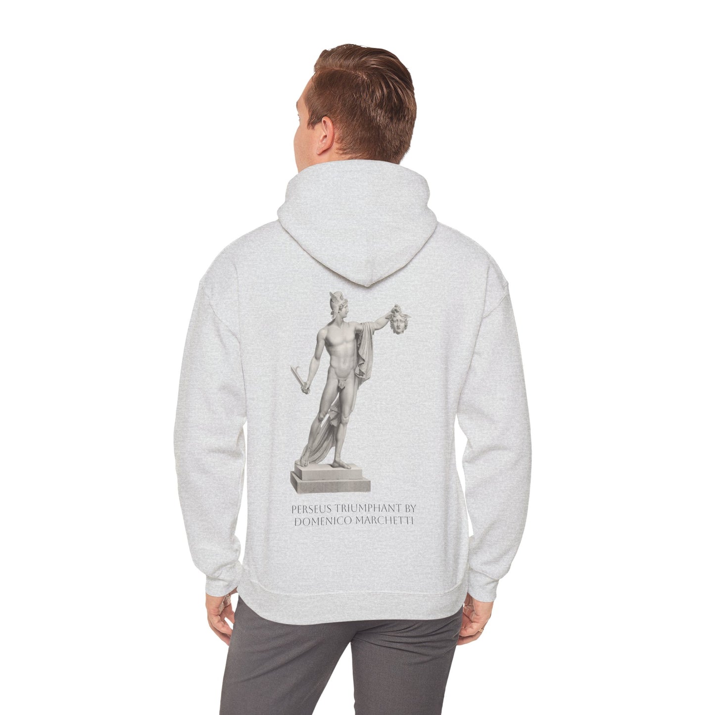Hooded Sweatshirt - Perseus Triumphant by Domenico Marchetti  (Front+Back)