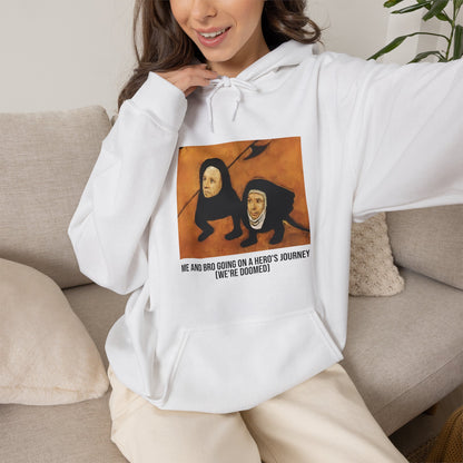 Hooded Sweatshirt -  Hell (Fragment of Last Judgment) by Hieronymus Bosch (Front)