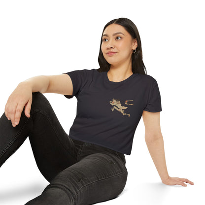 Playful Demon Japanese Art Crop Top (Front & Back)