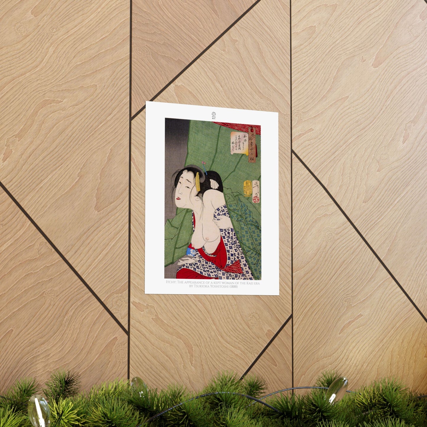 Itchy: The appearance of a kept woman of the Kaei era by Tsukioka Yoshitoshi (1888)