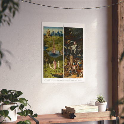 Left panel - Garden of Eden, Right panel - Hell, Garden of Earthly Delights by Hieronymus Bosch