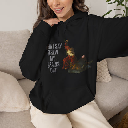 Hooded Sweatshirt- Jael and Sisera by Alessandro Turchi (Front)