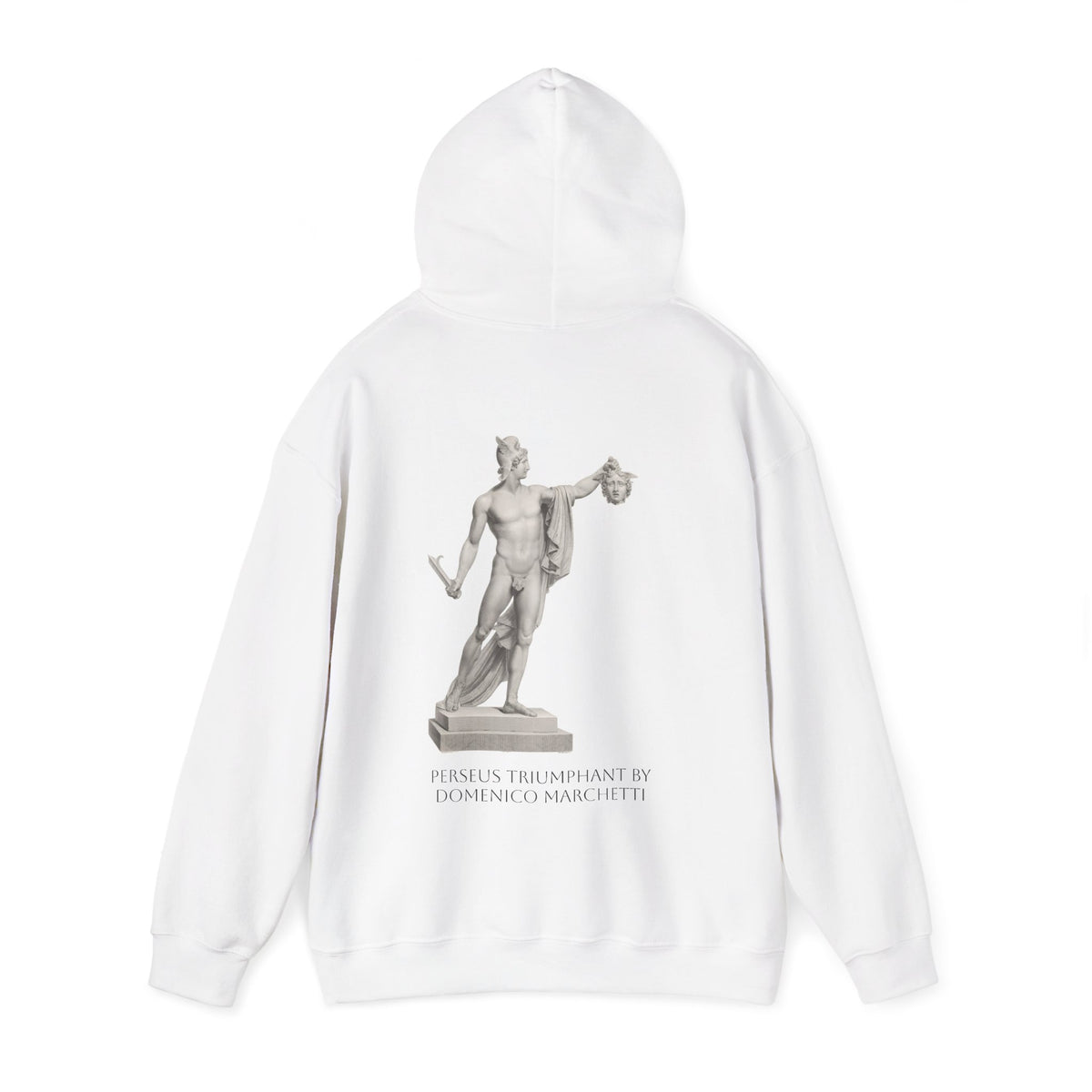 Hooded Sweatshirt - Perseus Triumphant by Domenico Marchetti  (Front+Back)