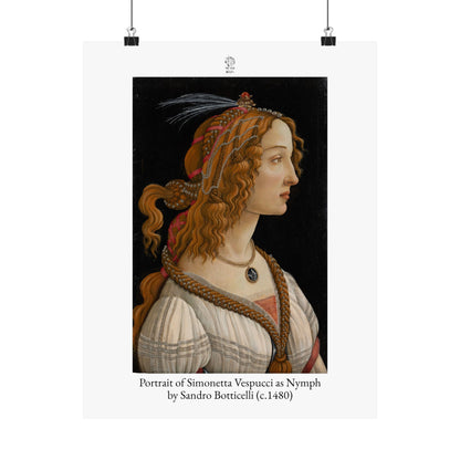 Portrait of Simonetta Vespucci as Nymph by Sandro Botticelli (c.1480)