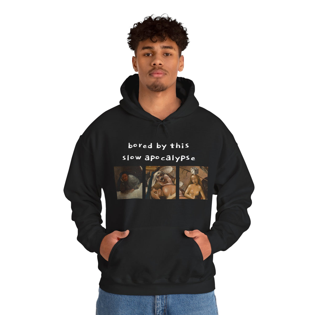 Hooded Sweatshirt- Garden of Earthly Delights (Hell panel) by Hieronymus Bosch (Front+Back)