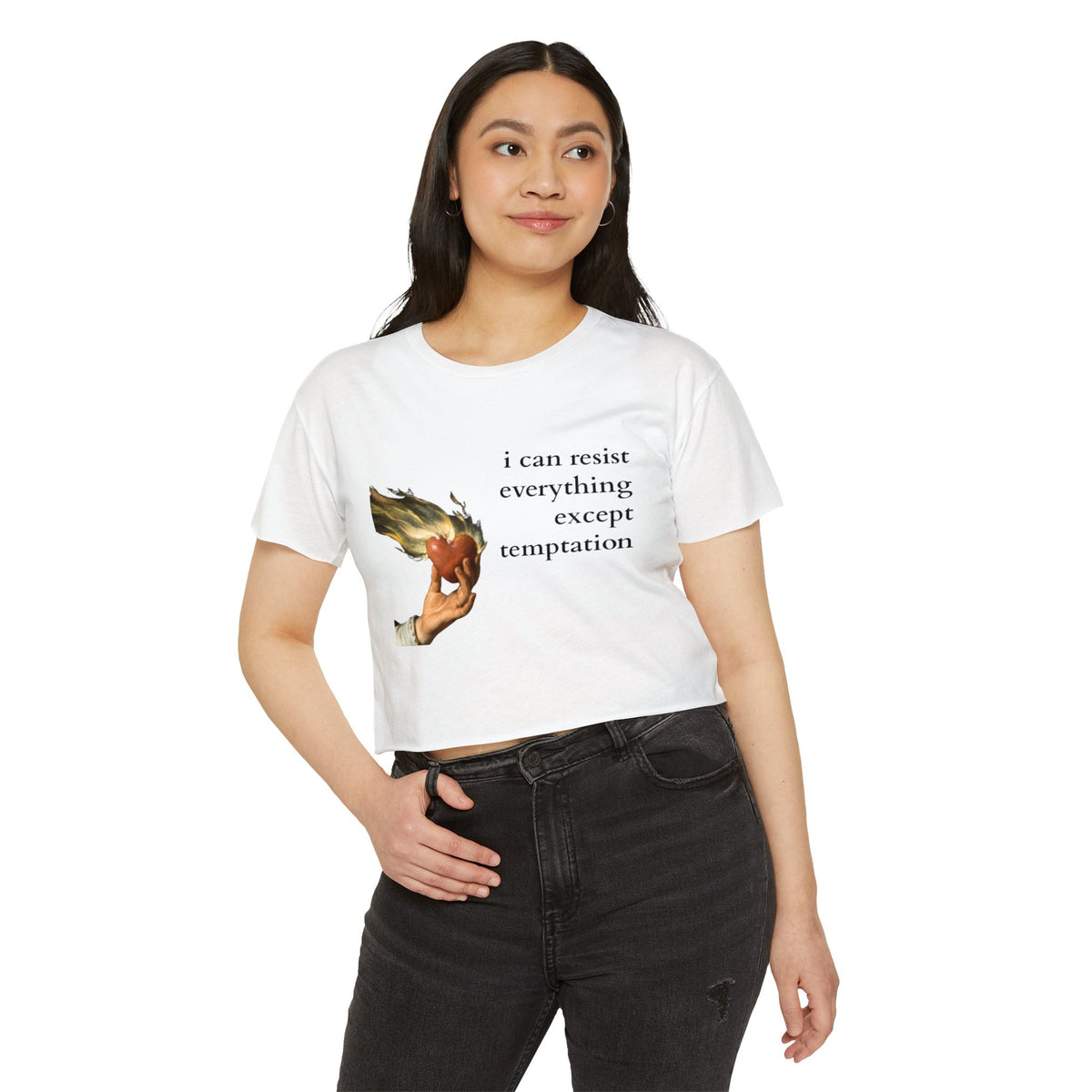 The Flaming Heart Oscar Wilde Crop Top