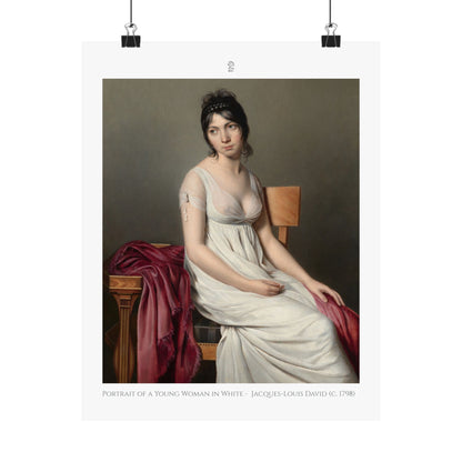 Portrait of a Young Woman in White -  Jacques-Louis David (c. 1798)